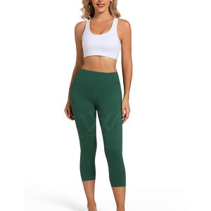 Mallas de Yoga de Cintura elástica de último estilo hechas en Pakistán, pantalones de Yoga de mujer de diseño personalizado de color sólido - Product Image 6