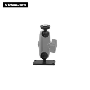 VINmounts Heavy Duty T-Bolt Track Mount Balle en plastique Double Socket Bras pour Fish Finders GPS Solution de montage réglable - Product Image 3