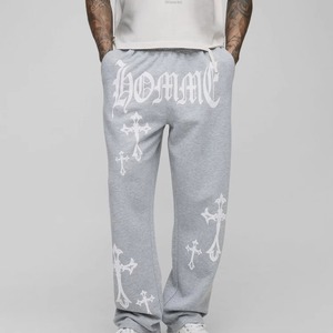 Pantalons décontractés pour hommes de haute qualité 2025, 100% coton, couleur unie, style pantalon ample imprimé, tissu confortable - Product Image 1