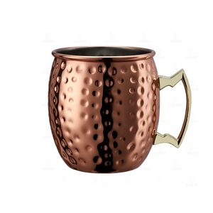Venta caliente de cobre martillado cerveza Mule tazas con mango elegante al por mayor tazas de viaje precios de fábrica tazas de cobre puro para cerveza - Product Image 6