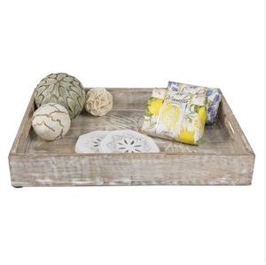 Plateaux décoratifs de ferme de conception de papillons sculptés Plateau de service en bois de manguier avec poignées Utilisation polyvalente à bas prix - Product Image 4