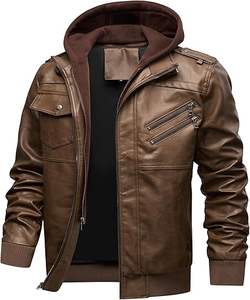 Veste de moto en cuir d'hiver pour homme GLOBAL EDGE, respirante, manches longues, logo personnalisable, position avant, couleurs personnalisées - Product Image 3