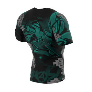 Logo personnalisé imprimé par Sublimation MMA BJJ, protection contre les éruptions cutanées de surf, à manches longues, fabricants OEM, protection contre les éruptions cutanées - Product Image 3