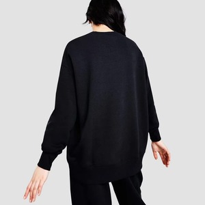 Sudadera Extra Grande de Algodón 100% Premium para Mujer, Estilo Urbano, Diseño de Cuello Redondo, Impresión de Logotipo Personalizado en la Parte Delantera, Ropa Larga de Invierno - Product Image 2