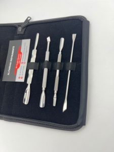 Mirror Polish Finish Manicure Pedicure Set Included Nail Nipper Scissors Pusher 6 In 1 Leather Kit nail Tools with Custom Logo - Product Image 4