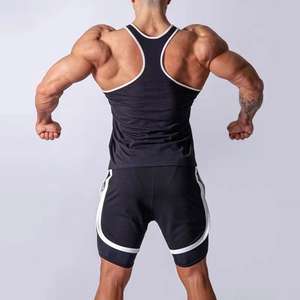 Camiseta sin mangas personalizada para hombre, superventas, Fitness, gimnasio, entrenamiento de algodón, camisetas sin mangas transpirables para correr en blanco - Product Image 6