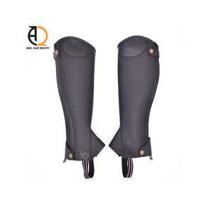 Medias Polainas de Cuero Premium Impermeables y Transpirables con Cierre de Cremallera Curvo para Montar a Caballo - Product Image 3