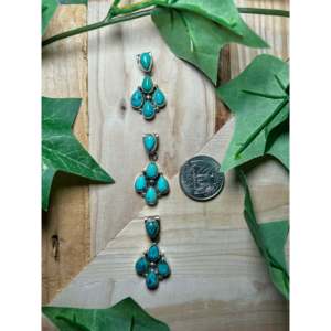Pearline Spencer Kingman Turquoise & Sterling Silver Pendant with Bezel Setting Inlay Technology - Product Image 2