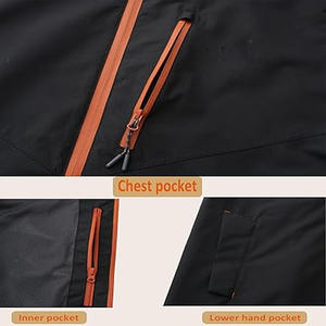 Chaqueta de lluvia con capucha impermeable para exteriores de invierno informal para hombre abrigo cortavientos con cuello levantado hecho por Dress Sports - Product Image 5