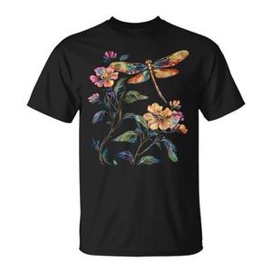 T-shirt promozionale per gli amanti delle libellule e dei fiori - Product Image 1