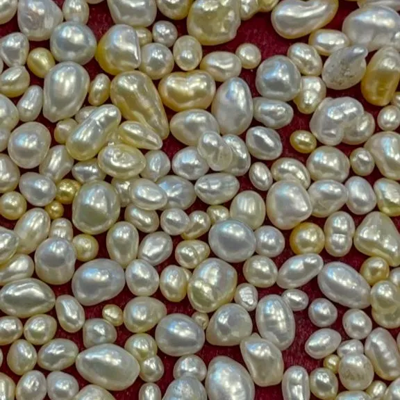Natural Japanese Sea Keshi Pearls Uneven Shape Natural Free From Undrilled Loose Pearls Bulk Product Handmade