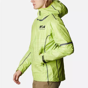 Veste de pluie pour homme légère et volumineuse, fermeture éclair intégrale, veste de pluie pour homme en polyester - Product Image 3
