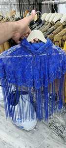 Robe de soirée élégante en forme de sirène antistatique pour dames Cape perlée Belle impression brodée en organza décoré en cristal - Product Image 4