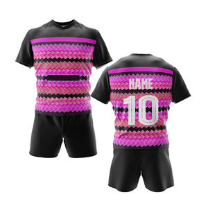 Conjunto de uniformes de rugby personalizados al por mayor, ropa deportiva transpirable que incluye Jersey y camiseta con diseño sublimado - Product Image 3