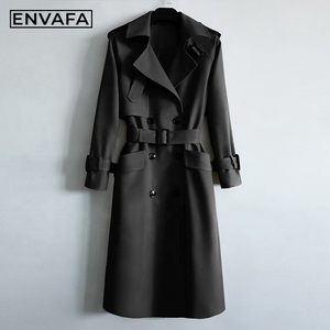 Gabardina Cortavientos Personalizada para Mujer, Nueva Gabardina con Mangas Raglán, Holgada y Ligera, Estilo Elegante - Product Image 2