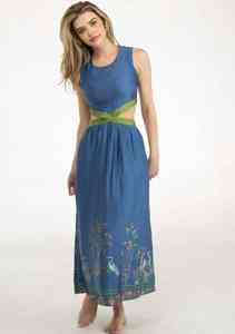 2024 elegante vestido de noche Maxi para mujer elegante con volantes con cinturón bordado a mano cóctel fiesta vacaciones desgaste - Product Image 3