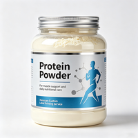 Étiquettes personnalisées Haoxuan pour pots de protéines en poudre, autocollants métallisés laminés résistants à l'eau pour l'emballage de la nutrition sportive