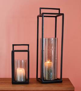 Linterna de grabado hecha a mano decoración de la casa linterna de vela de Metal de hierro para el jardín del hogar y al aire libre - Product Image 2