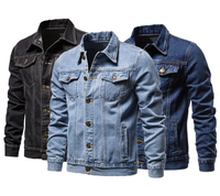 Veste d'hiver longue coupe-vent personnalisée pour homme avec doublure en coton, en tissu denim, col montant, style décontracté, pour temps froid