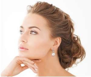 Wholesale Yellow Gold Pearl and Diamond Leverback Earrings Fine Jewelry Classic Drop Earrings for Women - Product Image 4