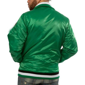Top Selling High Quality Satin Jackets for Adults Wholesale Price Casual Street Wear <b>Stand</b> Collar Canvas Fabric Plain Dyed - Product Image 3