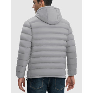 Vestes matelassées pour hommes personnalisables Respirantes Capuche Fermeture éclair Broderie Décoration Teinture unie Toutes les couleurs Veste pour hommes - Product Image 6