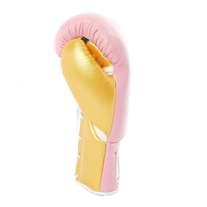 Guantes de boxeo ganadores rosas personalizados OEM, ropa de entrenamiento de cuero con cordones y logotipo impreso - Product Image 4