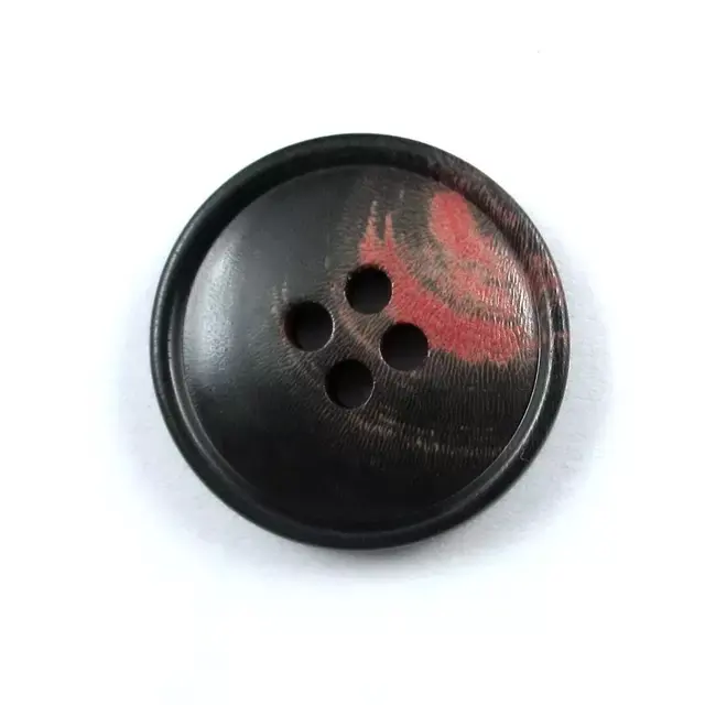 トレンディなホーンボタンボタン2024カラフルな工場卸売4穴フラットバック模倣ホーン樹脂ボタンインドから手頃な価格