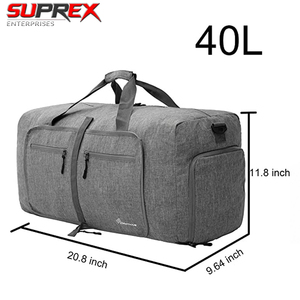 Sac de voyage pliable en nylon imperméable 40L, léger, portable, durable, multifonctionnel, pour week-end et sport - Product Image 6