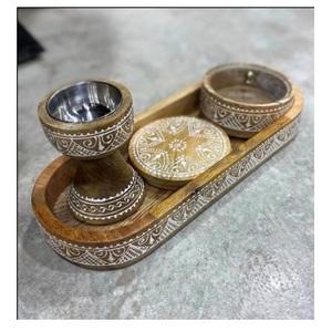 Ensemble de brûleurs d'encens arabes modernes avec verre et bois Bakhoor faits à la main pour la décoration intérieure Tendance au Moyen-Orient pour le Ramadan - Product Image 6