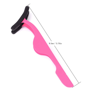 Pince à cils allemande en acier inoxydable rose foncé de qualité supérieure, outils d'applicateur de cils, vente en gros - Product Image 4
