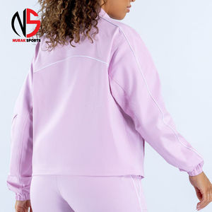 Vêtements d'automne et d'hiver en gros pour femmes Ensemble de jogging de haute qualité pour femmes Ensemble décontracté deux pièces à capuche double zippée et pantalon - Product Image 2