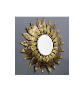 Espejo de Pared Decorativo de Diseño Elegante para Dormitorio, Espejo de Pared de Metal Dorado de Calidad Creativa, Decoración de Pared para Bodas y Decoración del Hogar - Product Image 1