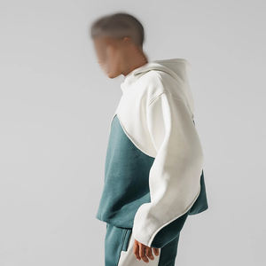 Sweat à capuche ample pour les couples impression broderie hommes et femmes basiques coton mélangé - Product Image 5