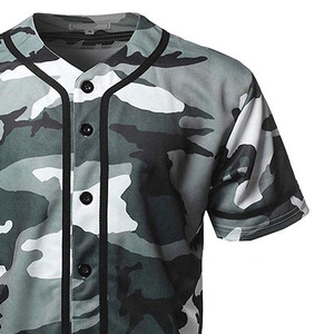 ชุดยูนิฟอร์มเบสบอลและซอฟต์บอลดีไซน์ล่าสุด ขายดี หลากสี เสื้อเจอร์ซีย์ติดกระดุม - Product Image 4