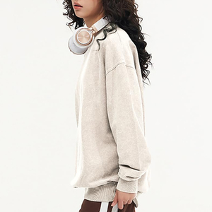 2025 produit incroyable décontracté Streetwear goutte épaule chiffres respirant écologique sweats à capuche tricoté sweat pour les femmes - Product Image 3