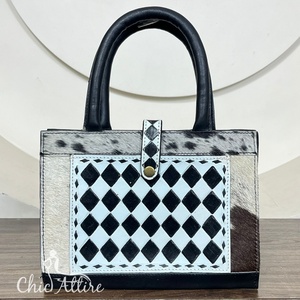 Premium Quality Hand-Tooled Checkered Leather Bible Cover Design Cowhide <b>Inspirational</b> Prayer Protector Handled <b>Book</b> Cover Case - Product Image 1