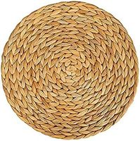 Set de napperons ronds tissés Boho Jacinthe d'eau naturelle Tapis de table en osier Tapis de paille Tissage Assiettes chargeur pour table à manger Mariage