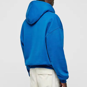 Sun Faded Acid Wash Zip Hoodies Drop Shoulder Bordado Heavyweight Streetwear Acid Wash Full Zip Up Hoodie para hombres - Product Image 2