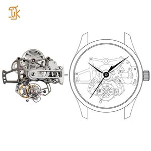 Movimiento automático Tourbillon de esqueleto completo, apertura a las 6 en punto, mecanismo Tourbillon, reserva de marcha de 45 horas, reloj mecánico personalizado - Product Image 2