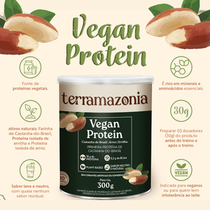 Proteína Vegana Terramazonia 408g, Proteína Vegetal de Nuez de Brasil, Guisante y Arroz, 18g de Proteína, Vegana, Sin Gluten, Sin Lactosa - Product Image 5