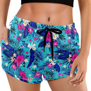 Pantalones cortos atléticos de cintura alta para mujer, pantalones cortos de entrenamiento físico de secado rápido, pantalones cortos de Yoga de talla grande con logotipo, pantalones cortos para correr en la playa con bolsillo frontal - Product Image 5