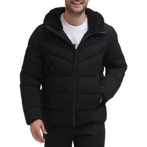 Vestes matelassées chaudes d'hiver personnalisées pour hommes, vestes à capuche, support avant imperméable, coupe-vent écologique, style High Street, vente en gros - Product Image 6