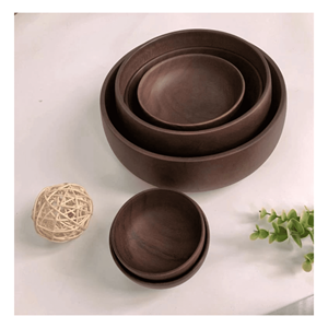 Wooden <b>Bowl</b> Handmade wooden serving <b>bowl</b> for fruit salad <b>snacks</b> and home kitchens Vietnam origin - Product Image 6