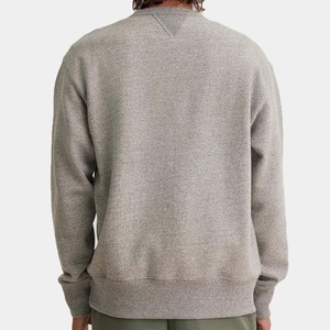 เสื้อสเวตเตอร์สวมหัวคอกลมผ้าฝ้าย100% โอเวอร์ไซส์สำหรับผู้ชายผ้าถักเฮฟวี่เวทพิมพ์ลายแขนปกติลำลอง - Product Image 3