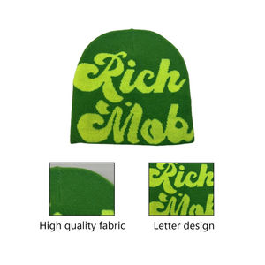 Bonnet Jacquard de haute qualité conception de lettre personnalisée techniques d'impression bouffée de broderie à la main pour une utilisation sur la plage fabricant en gros - Product Image 4