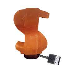 Lampes à sel en forme de dollar de l'Himalaya, Lampe à sel de l'Himalaya en forme de signe de dollar au Pakistan, Lampe à sel de l'Himalaya en forme de dollar Mini USB - Product Image 6