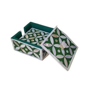 ชุดถาดรองแก้วใส่น้ำชาไข่มุกเปลือกหอยทำด้วยมือแผ่นรองแก้วแบบฝังแผ่นรองแก้วสำหรับใส่ในบ้านสุดหรูและของขวัญสุดหรู - Product Image 5