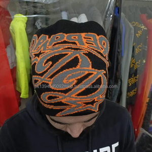 หมวกถักแบบมีตัวอักษรสำหรับฤดูหนาวปรับแต่งได้2024หมวกทรงบีนนี่ทรงต่ำแบบไม่มี3D ปักโลโก้สำหรับผู้ใหญ่เสื้อผ้าชายหาดธุรกิจ - Product Image 1