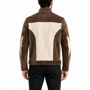 Modern <b>Suede</b> Leather <b>Jacket</b> Featuring Soft Genuine Leather Construction Classic Design Comfortable Fit And Versatile Outerwear - Product Image 4